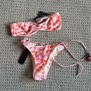 Triangle Swimwear Pink Cheetah Bathing Suit